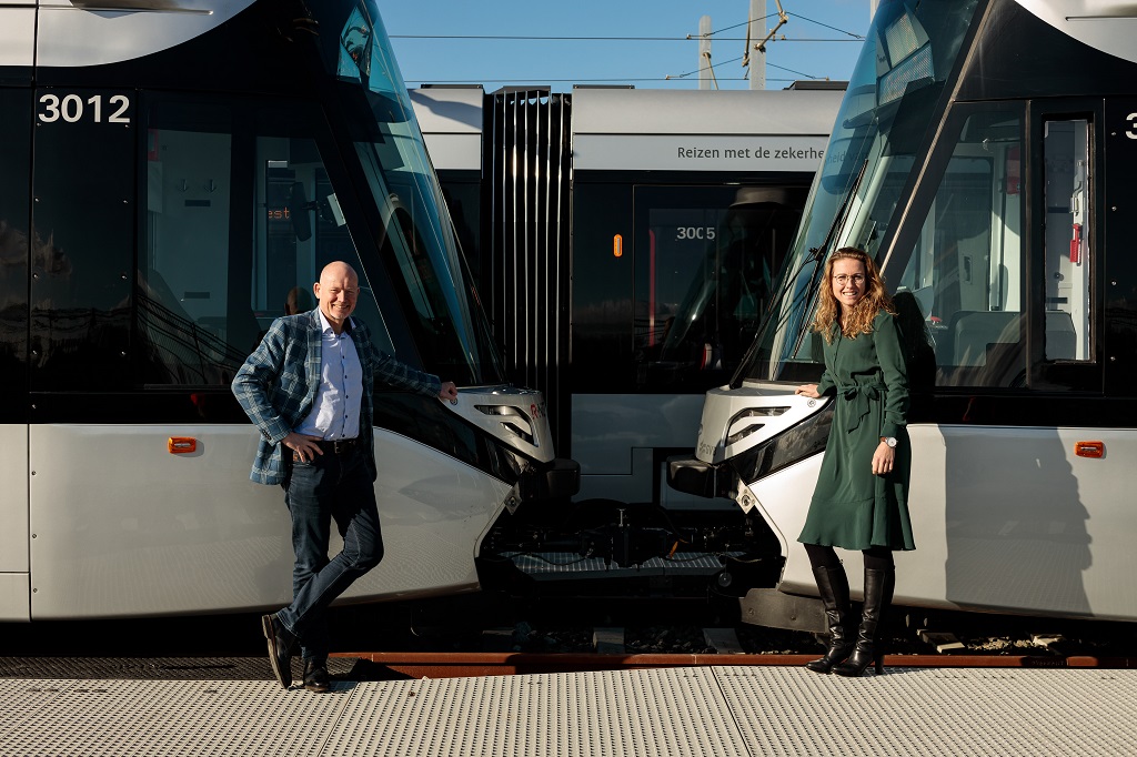 Marco Cowan en Anne Monne GVB 15G tram Amstelveenlijn